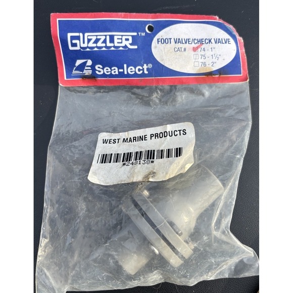 GUZZLER Other - GUZZLER FOOT VALVE/CHECK VALVE 1" diameter by Sea-lect.‎  West Marine 248138